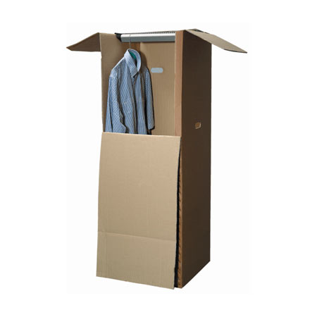 Kleiderbox mit Stange